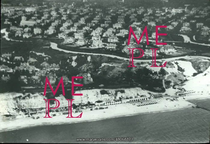: O E Simmonds aerial view of Bournemouth Dorset : O E Simmonds aerial view of Bournemouth Dorset