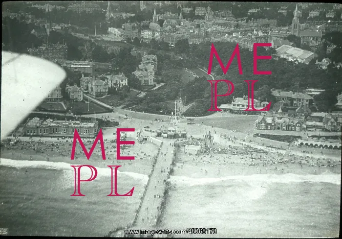 : O E Simmonds aerial view of Bournemouth Dorset : O E Simmonds aerial view of Bournemouth Dorset