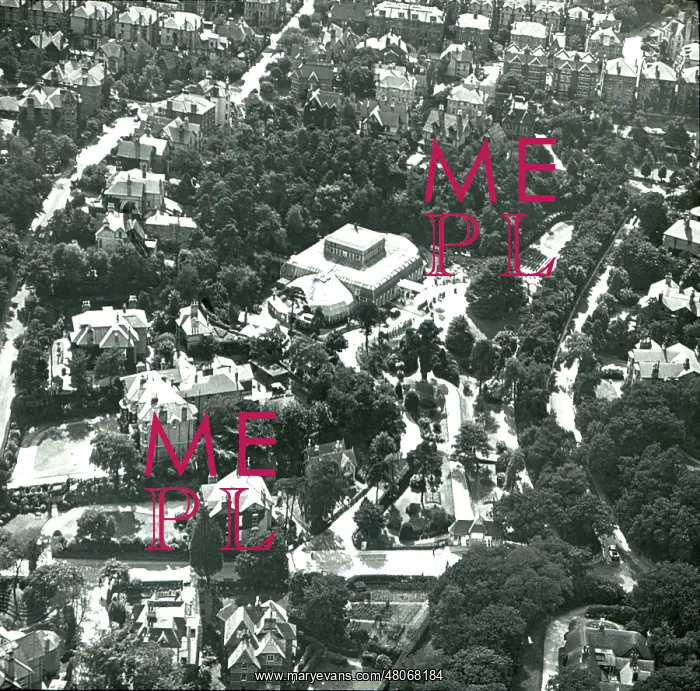 : O E Simmonds aerial view of Bournemouth Dorset : O E Simmonds aerial view of Bournemouth Dorset