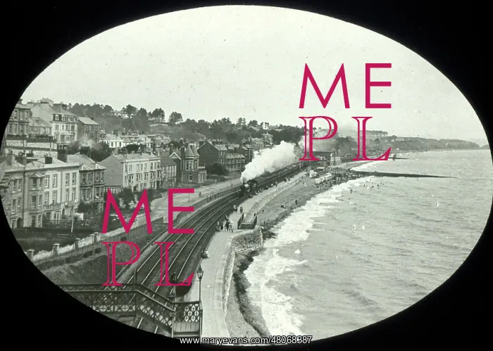 : O E Simmonds aerial view of Dawlish Devon : O E Simmonds aerial view of Dawlish Devon