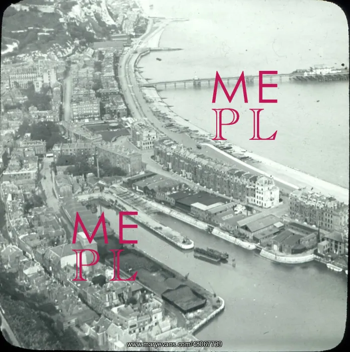 : O E Simmonds aerial view of Dover : O E Simmonds aerial view of Dover