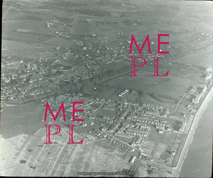 : O E Simmonds aerial view of Hythe Kent : O E Simmonds aerial view of Hythe Kent