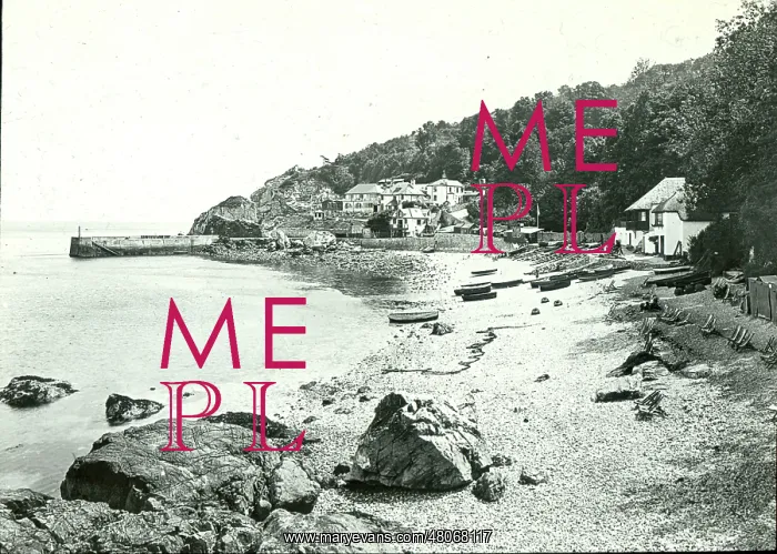 : O E Simmonds aerial view of Lyme Regis Dorset : O E Simmonds aerial view of Lyme Regis Dorset