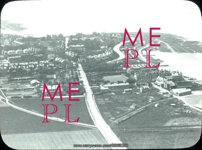 : O E Simmonds aerial view of Margate Kent : O E Simmonds aerial view of Margate Kent