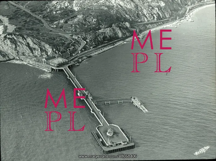: O E Simmonds aerial view of Oystermouth pier : O E Simmonds aerial view of Oystermouth pier