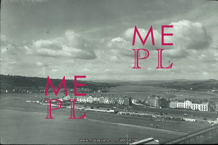 : O E Simmonds aerial view of Teignmouth Devon : O E Simmonds aerial view of Teignmouth Devon