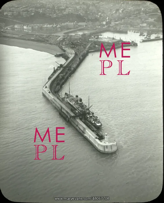 : O E Simmonds aerial view of the Western Docks Dover : O E Simmonds aerial view of the Western Docks Dover