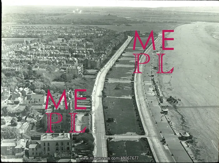 : O E Simmonds aerial view of Weston-Super-Mare : O E Simmonds aerial view of Weston-Super-Mare
