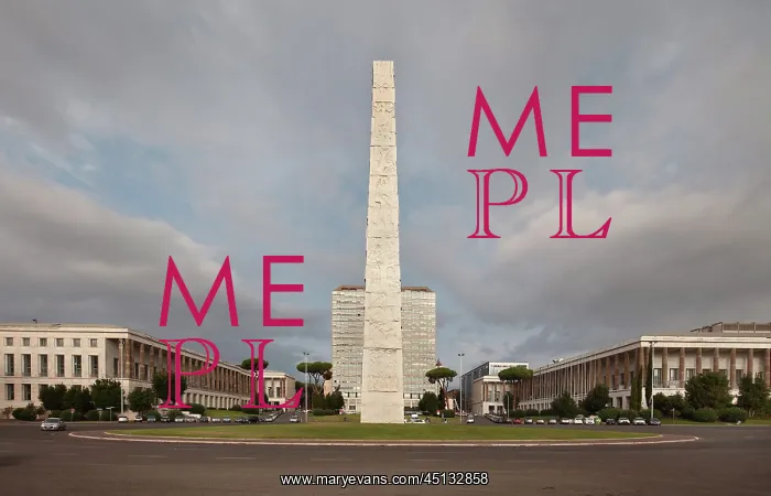 : Obelisk, Piazza Guglielmo Marconi, EUR, Rome, Italy : Obelisk, Piazza Guglielmo Marconi, EUR, Rome, Italy