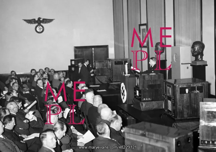 : Ober. Ing. Dr. Hoffmann delivering a speech, 1935 : Ober. Ing. Dr. Hoffmann delivering a speech, 1935