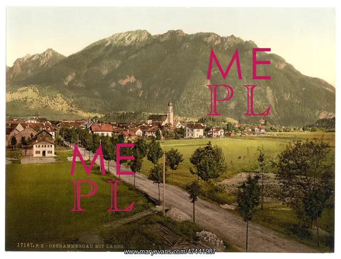 : Oberammergau with Laber, Upper Bavaria, Germany : Oberammergau with Laber, Upper Bavaria, Germany