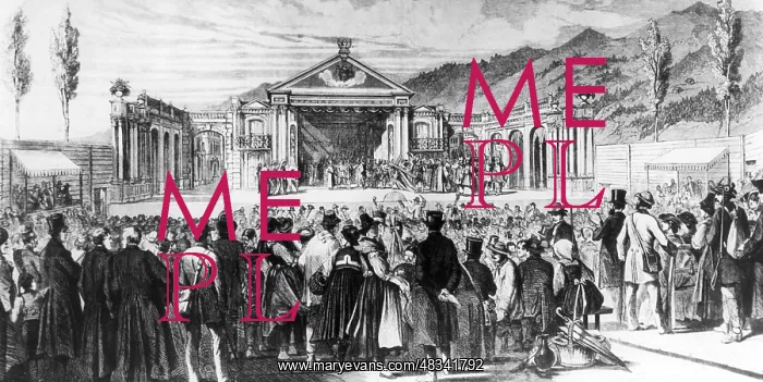 : The Oberammergau Passion Play, around 1840 : The Oberammergau Passion Play, around 1840
