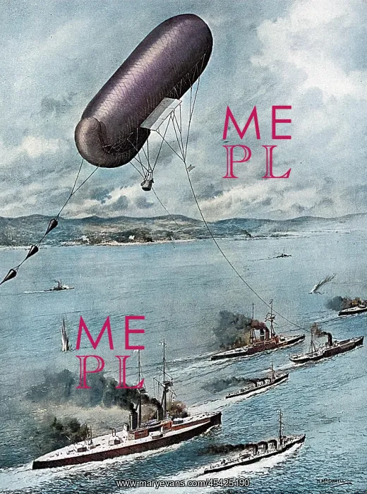 : Observation kite-balloon, WW1 : Observation kite-balloon, WW1