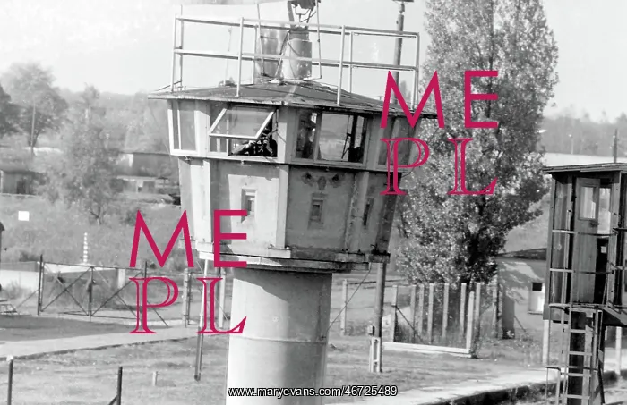 : Observation tower near Berlin Wall, Berlin, Germany : Observation tower near Berlin Wall, Berlin, Germany