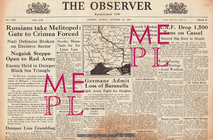 : The Observer front page Eigth Army capture Baranello : The Observer front page Eigth Army capture Baranello