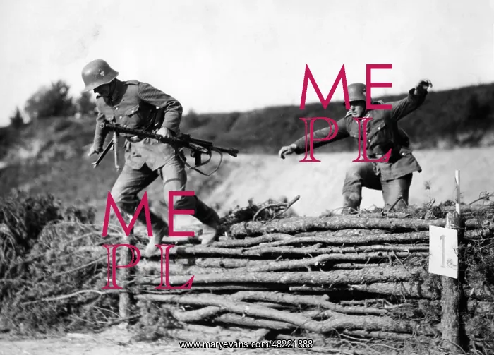 : Obstacle course with machine gun, 1934 : Obstacle course with machine gun, 1934