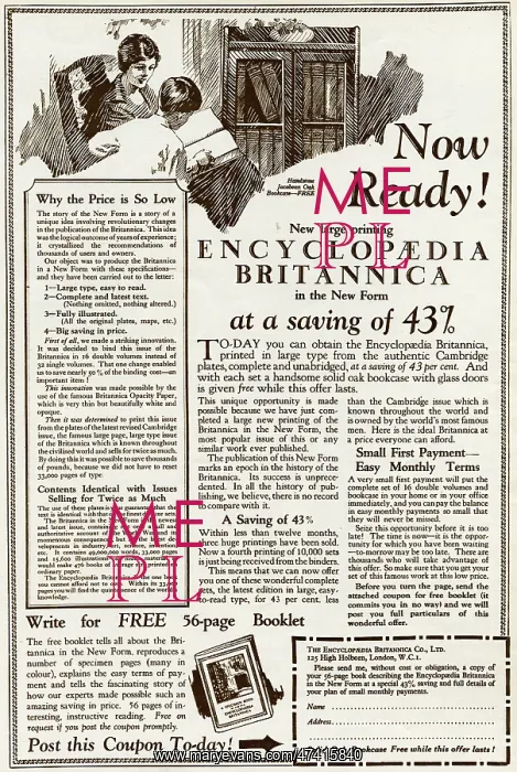 : Obtaining Encyclopaedia Britannica books 1925 : Obtaining Encyclopaedia Britannica books 1925