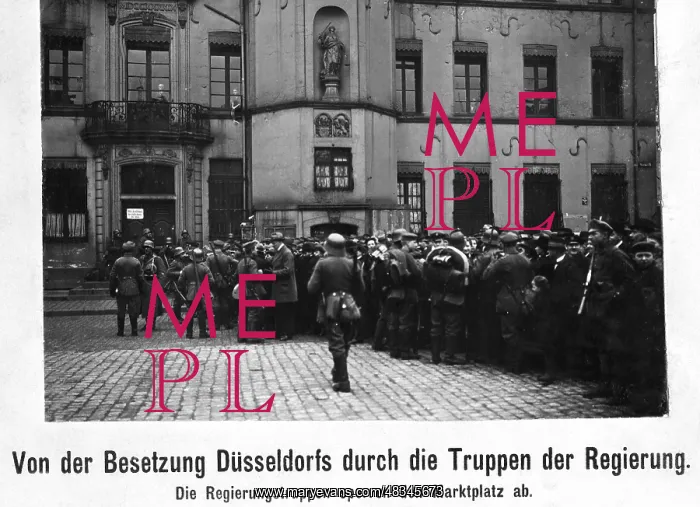 : Occupation of Dusseldorf by government, troops 1920 : Occupation of Dusseldorf by government, troops 1920