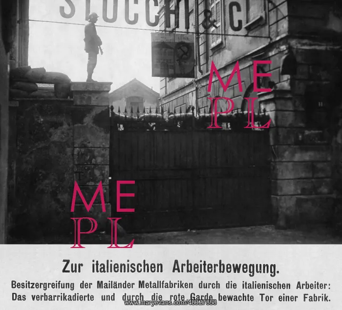 : Occupation of a factory in Milan by the workers movement : Occupation of a factory in Milan by the workers movement