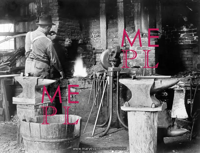 : Occupational portrait of a blacksmith, in ? : Occupational portrait of a blacksmith, in ?