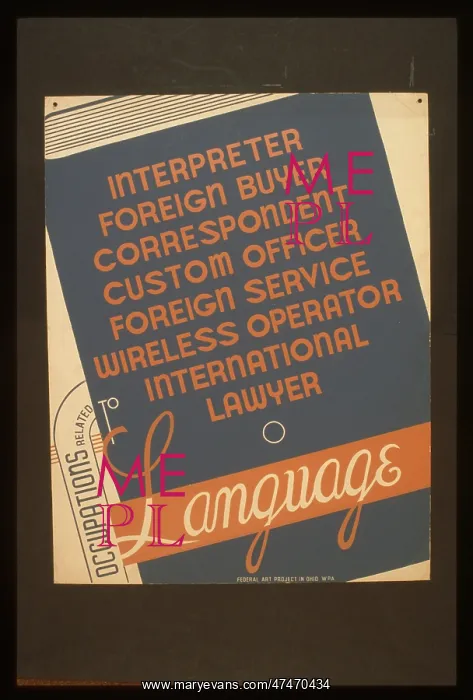 : Occupations related to language : Occupations related to language