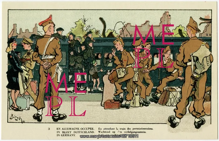 : Occupied Germany - Waiting for the train to leave : Occupied Germany - Waiting for the train to leave