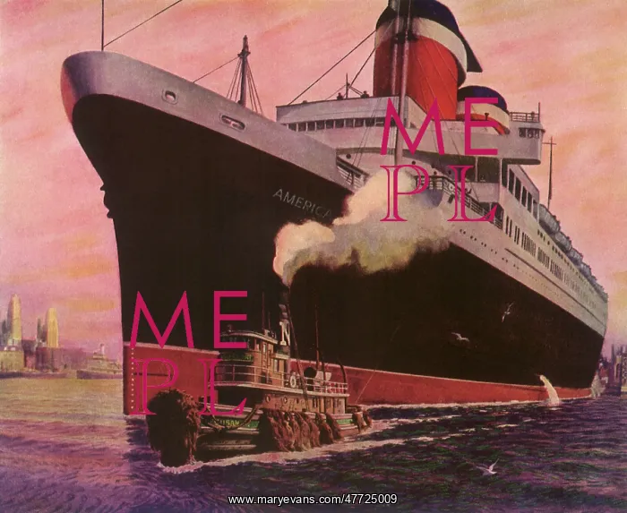  : Ocean Liner and Tugboat