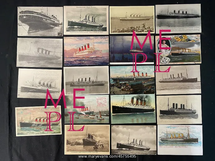 : Ocean Liners - 19 assorted postcards : Ocean Liners - 19 assorted postcards