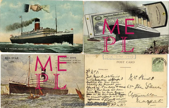 : Ocean Liners - four postcards : Ocean Liners - four postcards