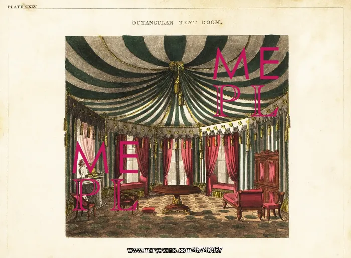 : Octagonal tent room, Regency style : Octagonal tent room, Regency style