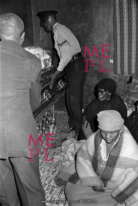 : October 11 1970 - Mrs Julia Mpanza, face covered with : October 11 1970 - Mrs Julia Mpanza, face covered with