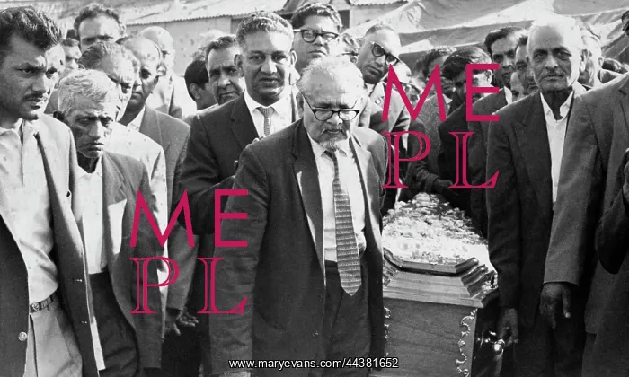 : October 13 1963 -The coffin being borne to the graveside : October 13 1963 -The coffin being borne to the graveside