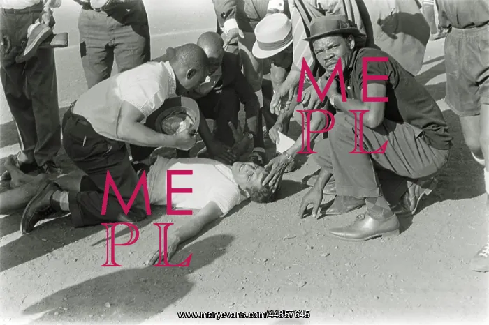 : October 17 1965 - Referee Bhamjee writhes on the ground : October 17 1965 - Referee Bhamjee writhes on the ground