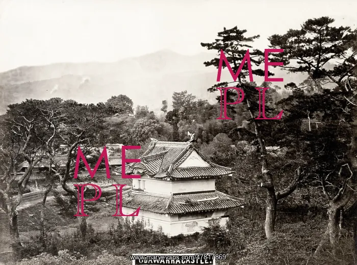 : Odawara Castle, Kanagawa, Japan, von Stillfried studio : Odawara Castle, Kanagawa, Japan, von Stillfried studio