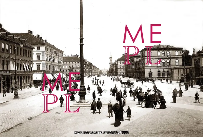 : Odeonsplatz and the Ludwigstrasse in Munich around 1900 : Odeonsplatz and the Ludwigstrasse in Munich around 1900