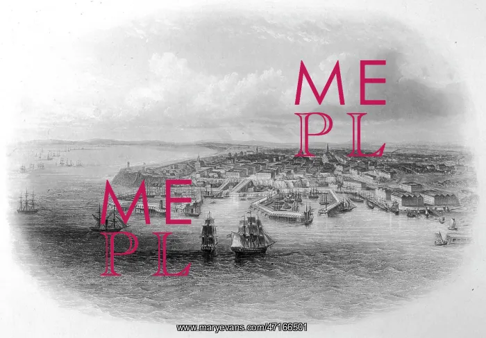 : Odessa harbour, Ukraine c. 1855 : Odessa harbour, Ukraine c. 1855