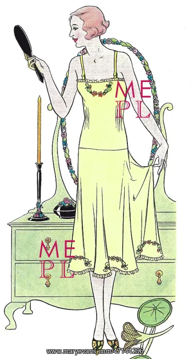 : Odette. Illustration of a lady in her bedroom admiring her embroidered : Odette. Illustration of a lady in her bedroom admiring her embroidered