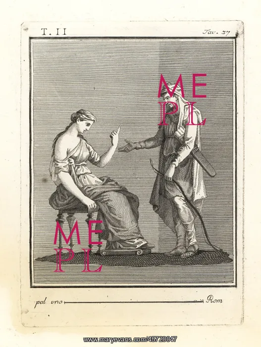 : Odysseus presenting his wife Penelope with his bow : Odysseus presenting his wife Penelope with his bow