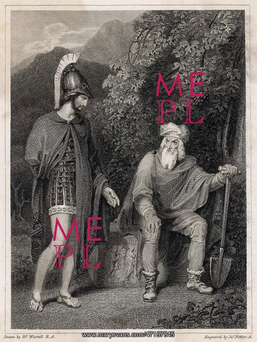 : Odysseus visiting his father, Laertes : Odysseus visiting his father, Laertes