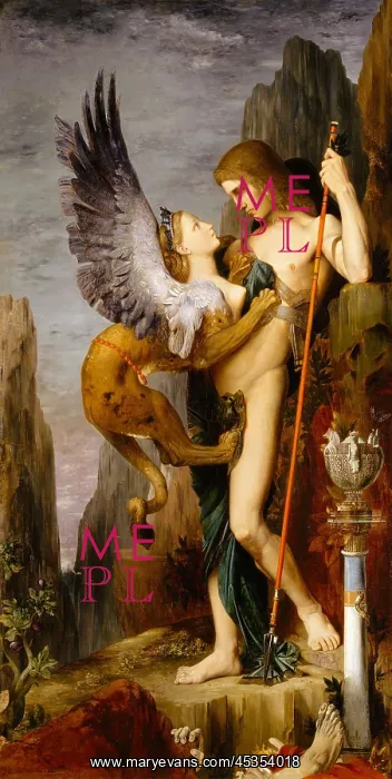 : Oedipus and the Sphinx, by Gustave Moreau : Oedipus and the Sphinx, by Gustave Moreau