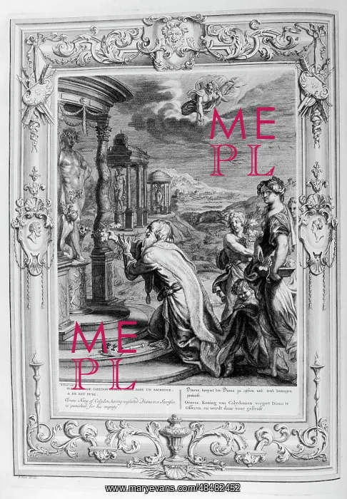 : Oenus King of Calydon makes a sacrifice to the : Oenus King of Calydon makes a sacrifice to the