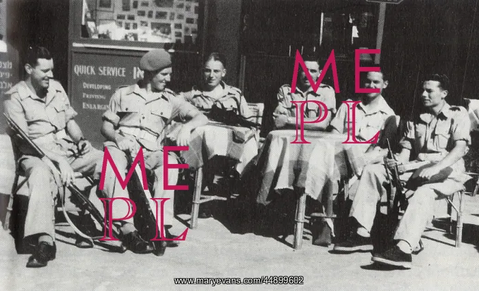 : Off Duty British Soldiers on the Esplanade - Tel Aviv : Off Duty British Soldiers on the Esplanade - Tel Aviv