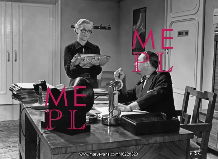 : Office worker at the boss, 1936 : Office worker at the boss, 1936