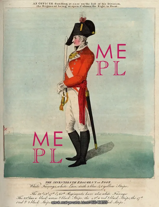 : Officer of the 7th Regiment of Foot : Officer of the 7th Regiment of Foot