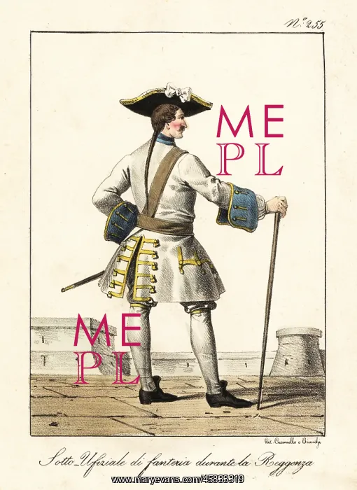 : Officer of the French infantry during the Regency : Officer of the French infantry during the Regency