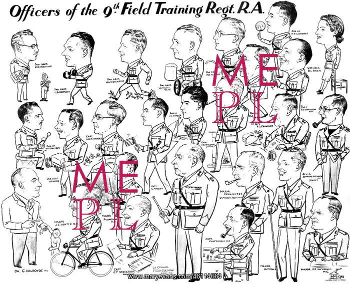 : Officers of 9th Field Training Regiment, Royal Artillery : Officers of 9th Field Training Regiment, Royal Artillery