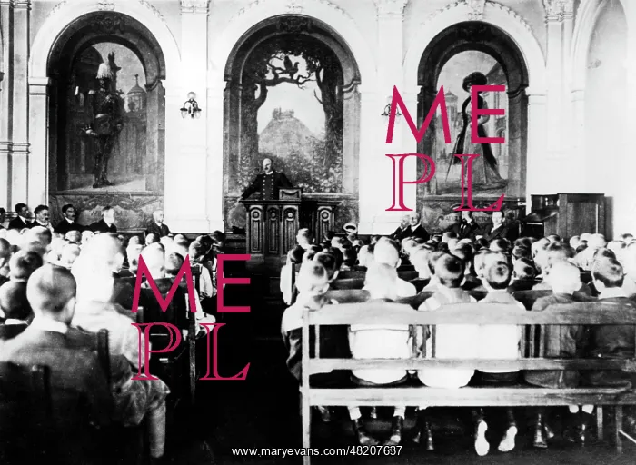 : Officer's lecture in a school, 1917 : Officer's lecture in a school, 1917