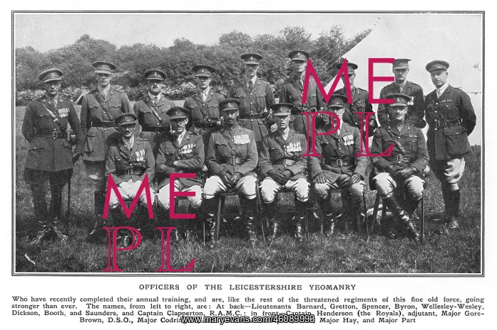 : Officers of the Leicestershire Yeomanry : Officers of the Leicestershire Yeomanry