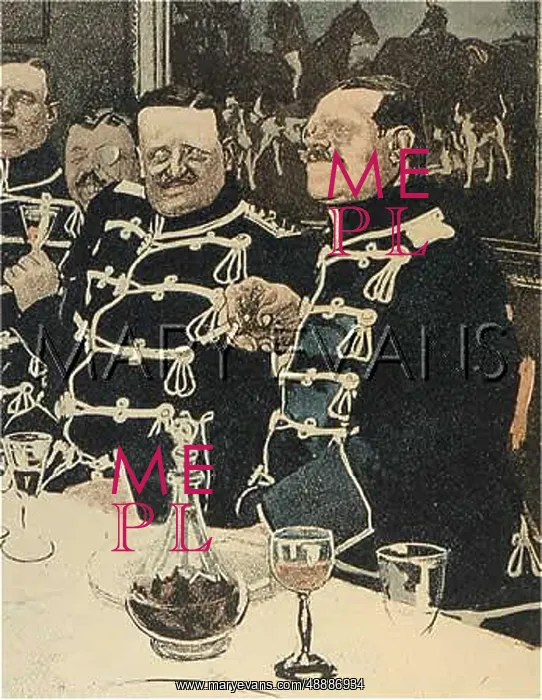 : OFFICERS AT TABLE / 1909 : OFFICERS AT TABLE / 1909