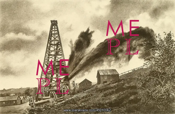 : Oil well with a side flowing gusher in the ? : Oil well with a side flowing gusher in the ?
